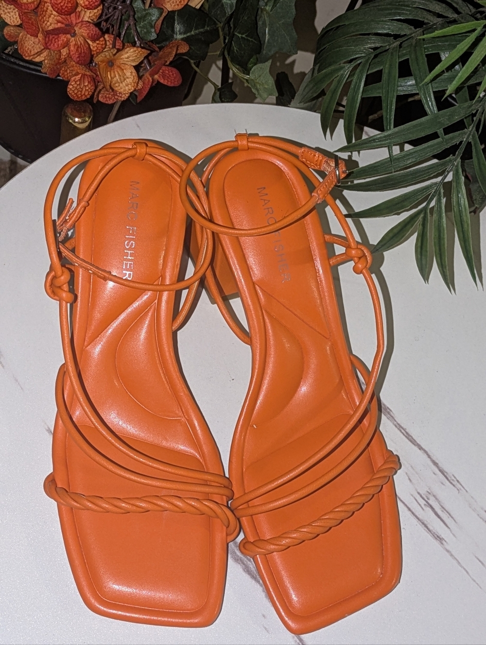 💥SALE💥Marc Fisher Orange Strappy Sandals